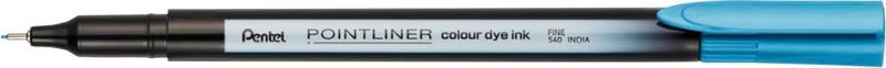 بنتل قلم Pentel S40 Pointliner، حبر صبغي ملون، سمك خط 0.4 مم، لون أزرق توبراز (قلم واحد) - Image 1