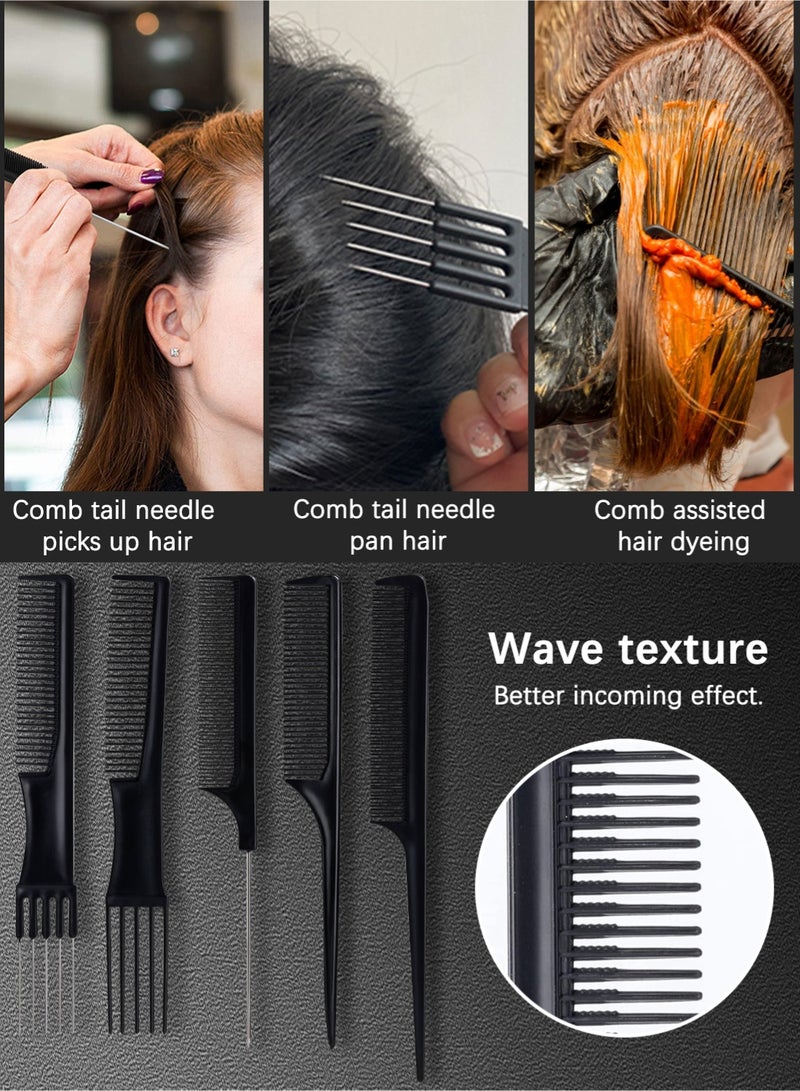 l&wen 10Pcs Comb Set, Professional Hair Styling Combs, Anti-Static barber Combs Kit for Detangling, Fine & Thick Hair - Image 5