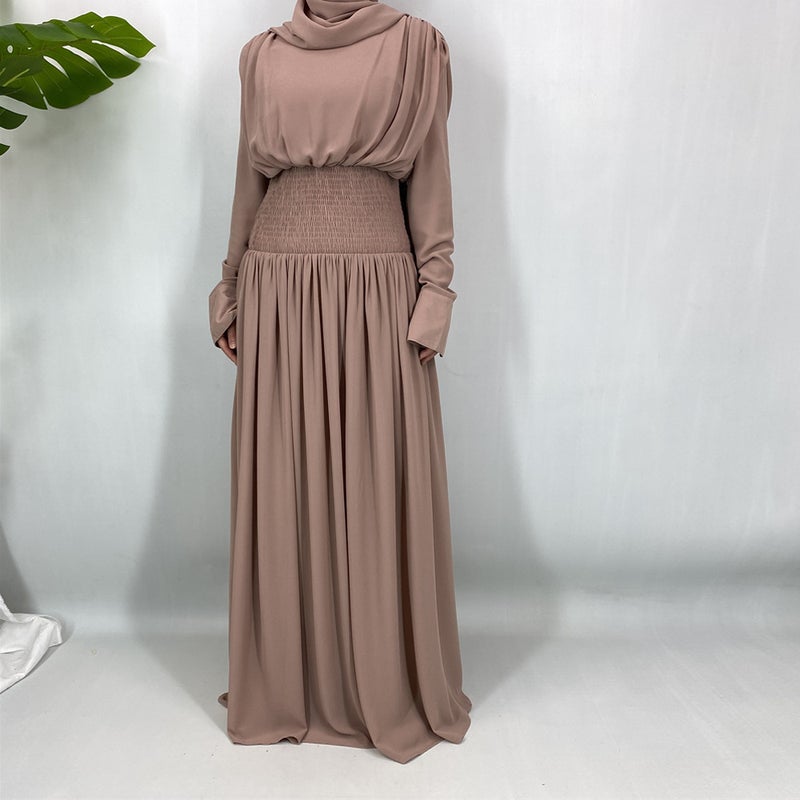 monica fashion New Fashion Kaftan Chiffon Dress With Headscarf - Image 2
