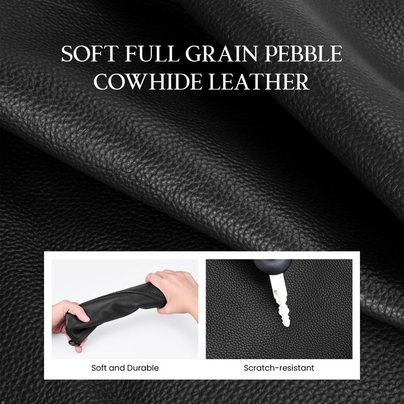 befen Genuine Leather Wristlet Wallets for Women Black Clutch Purse RFID Blocking Small Crossbody Bags Cell Phone Wallet Soft Leather Purse for Travel Women Shoulder Handbag with 2 Removable Straps - Image 4