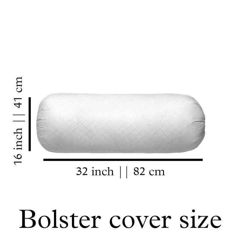 AMLEXTTRIZ Cream Flora Print Bolster Cover 100 Pure Cotton Set of 2 Round Decorative Pillow Cover for Diwan Bed Side Long Pillow Case Masand Pillowcases 16x32 Inch SkyBlue - Image 4