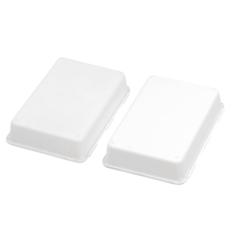Cutting EDGE Plastic Set of 2 White Interlocking Drawer Organizer for Cosmetics Desk Storage Set Divider or Separator Trays for Household Kitchen Office - Image 5