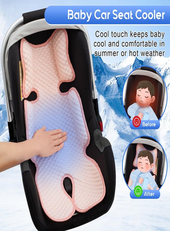 Kaseeous Baby Car Seat Cooling Pad, Mink Dot Carseat Cooler Mat for Girls Boys, Stroller Pad with 3D Breathable Mesh, Multifunctional Infant Insert Liner for Summer - Image 4