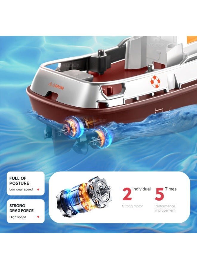 1:32 Scale Mini Rc Boat – 2.4ghz Remote Control Toy With Led Lights – Ideal Christmas Or New Year'S Gift For Kids - Image 4