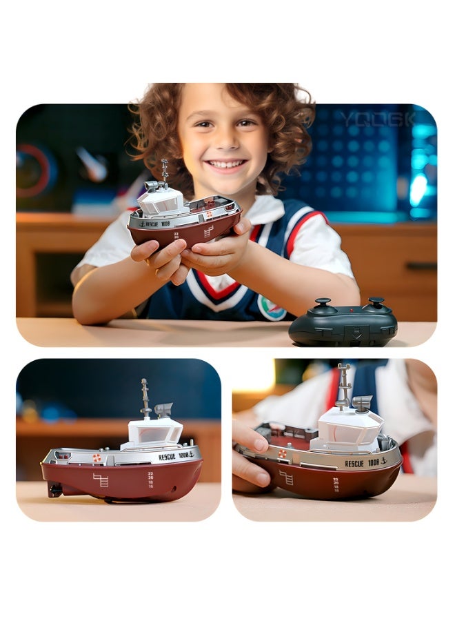 1:32 Scale Mini Rc Boat – 2.4ghz Remote Control Toy With Led Lights – Ideal Christmas Or New Year'S Gift For Kids - Image 5