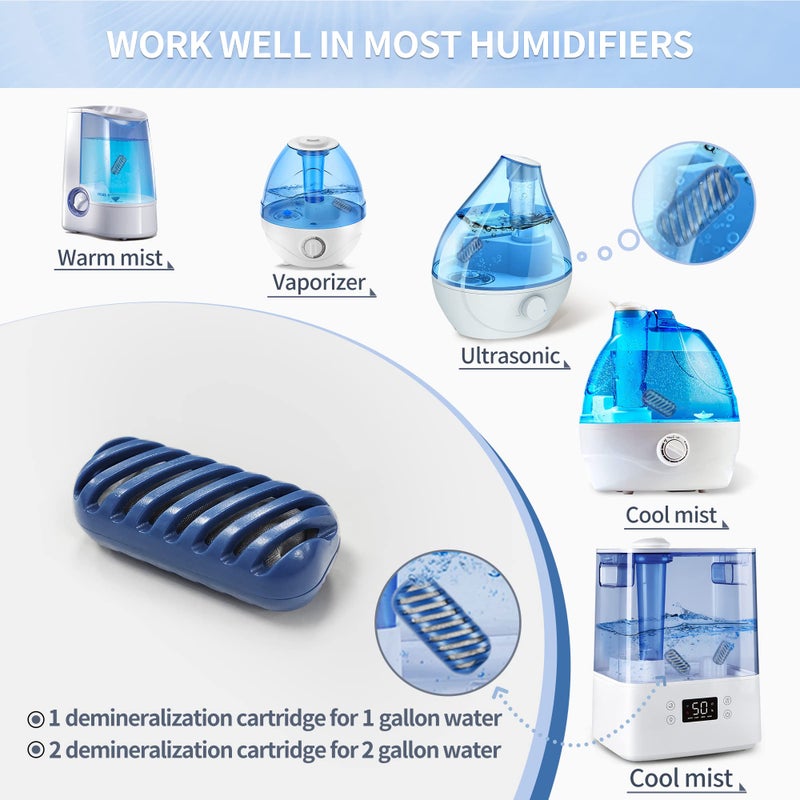 SOMEWAYTOP [Enhance] 20-Pack Demineralization Cartridge for Humidifier Compatible with HoMedics Total-Comfort Ultrasonic Humidifier Demineralizer Tablets Filter Replacement for Water Decalcification, Remove Odor - Image 3