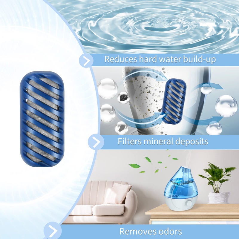 SOMEWAYTOP [Enhance] 20-Pack Demineralization Cartridge for Humidifier Compatible with HoMedics Total-Comfort Ultrasonic Humidifier Demineralizer Tablets Filter Replacement for Water Decalcification, Remove Odor - Image 2