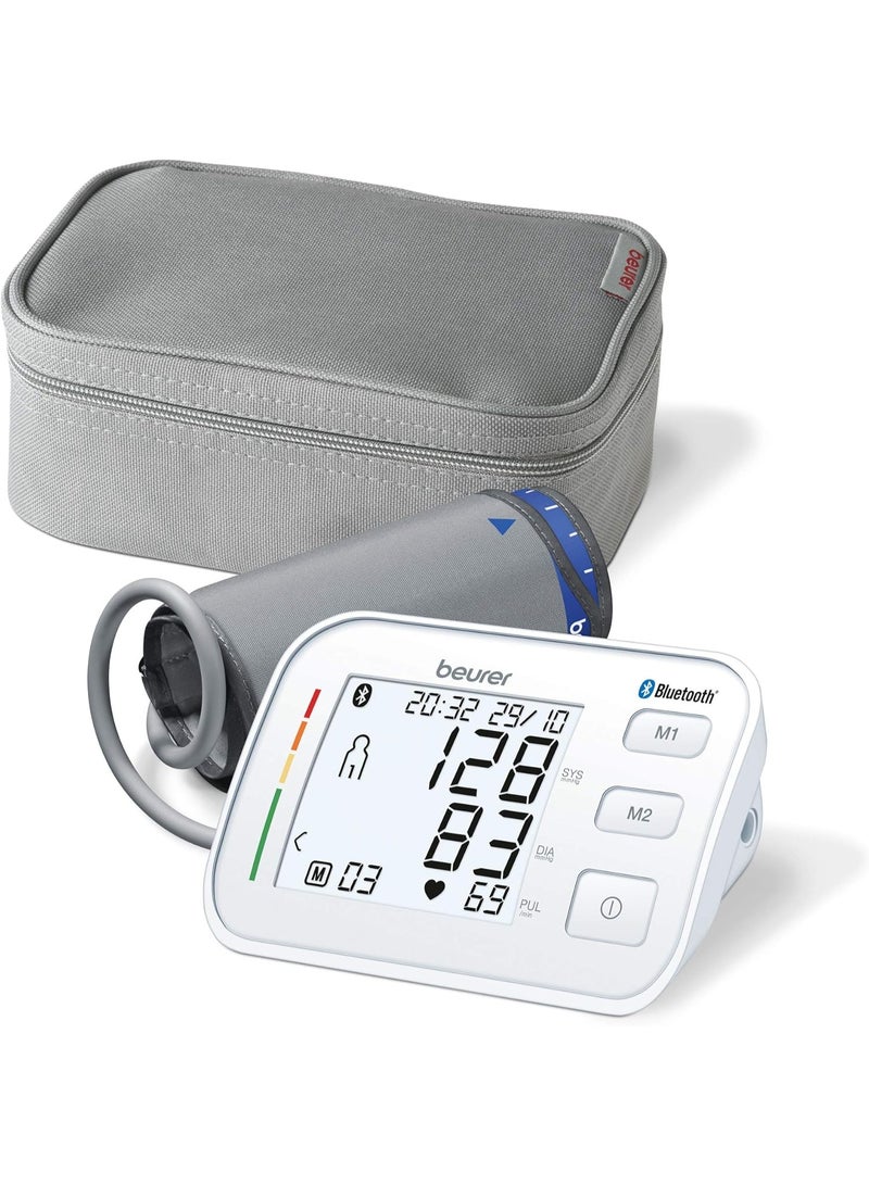 بيورير جهاز قياس ضغط الدم Beurer BM57 للذراع العلوي – كفة كبيرة حتى 43 سم، اتصال بالتطبيق، كشف اضطراب النبض، وشاشة ملوّنة لسهولة القراءة - Image 4