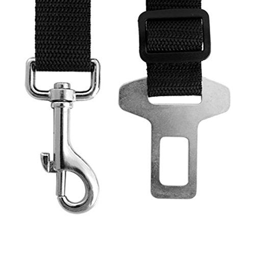 WapaW Dog Seat-Belt, Adjustable Black Nylon Vehicle Tether For Pets, Cat Car Restraint Lead (Pack Of 2, Black, 12 Cm) - Image 3