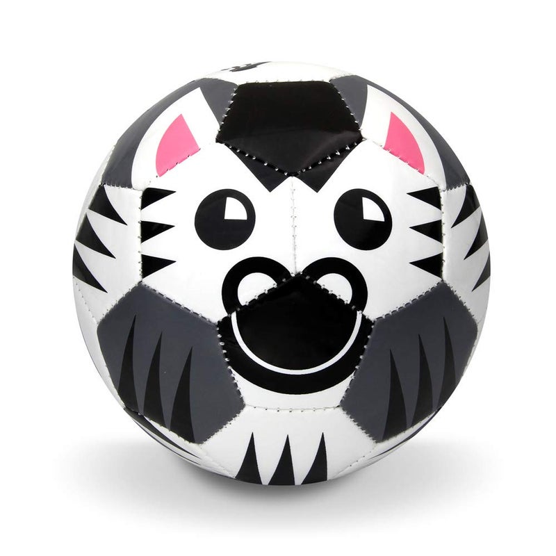 Daball (Size 1, Happy, The Zebra) - Toddler Soft Soccer Ball - Image 1