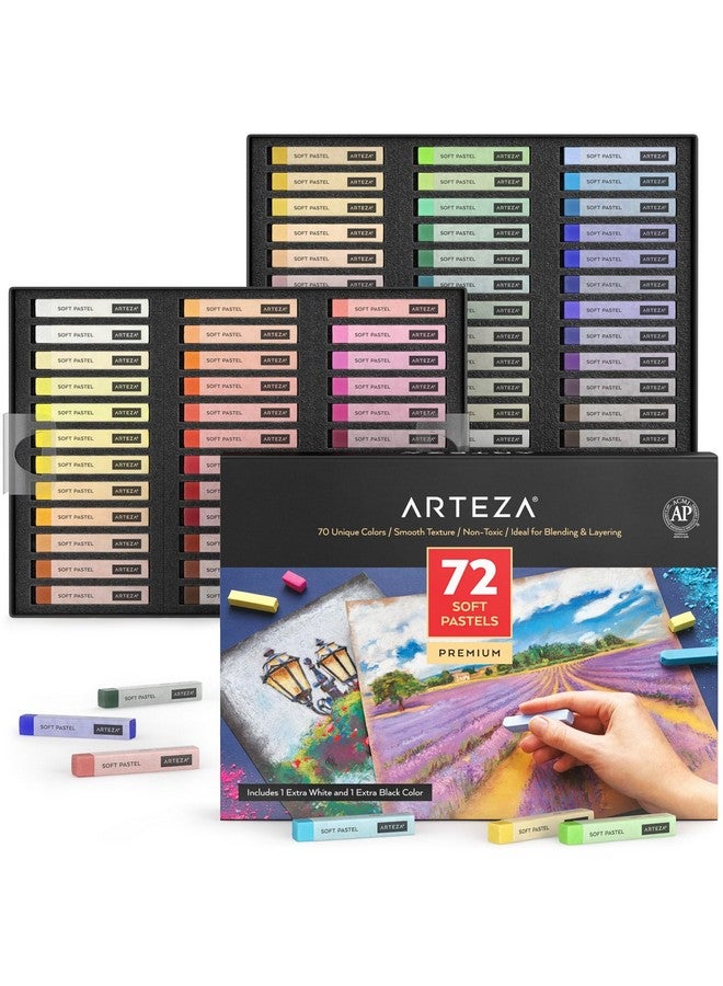 مجموعة ألوان باستيل ناعمة من ARTEZA مكونة من 72 لونًا