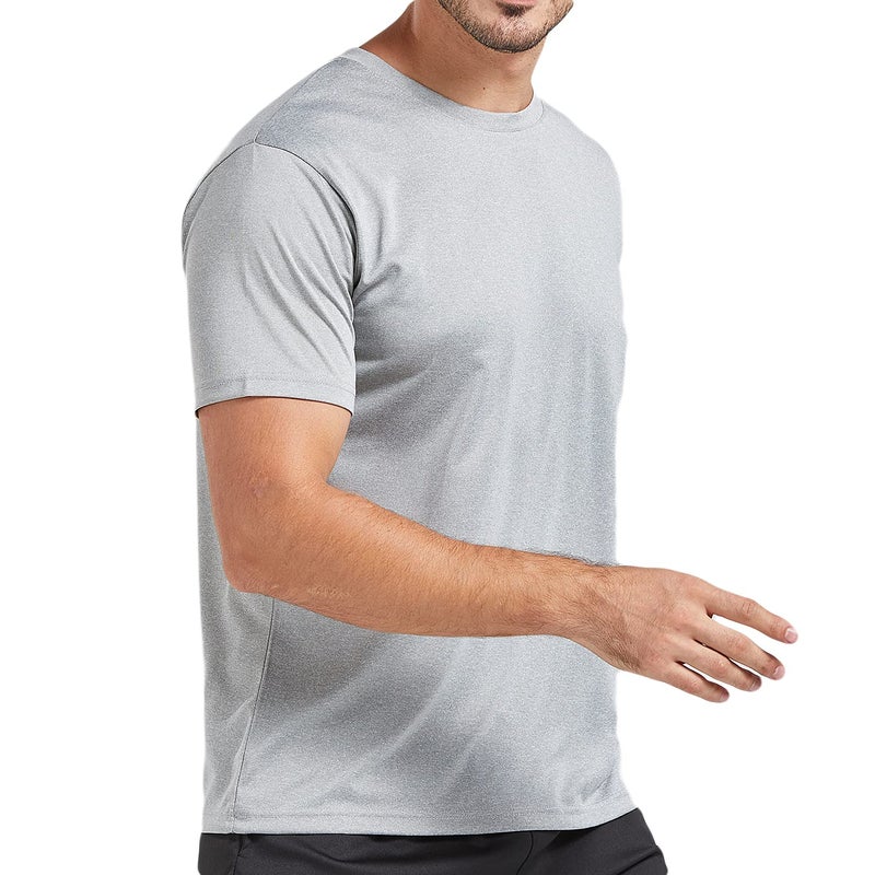 AKAWOOKO 5 Pack Men's Dry Fit T Shirts Athletic Running Gym Workout Short Sleeve Tee Shirts for Men (US, Alpha, Medium, Regular, Regular, Set 4) - Image 4