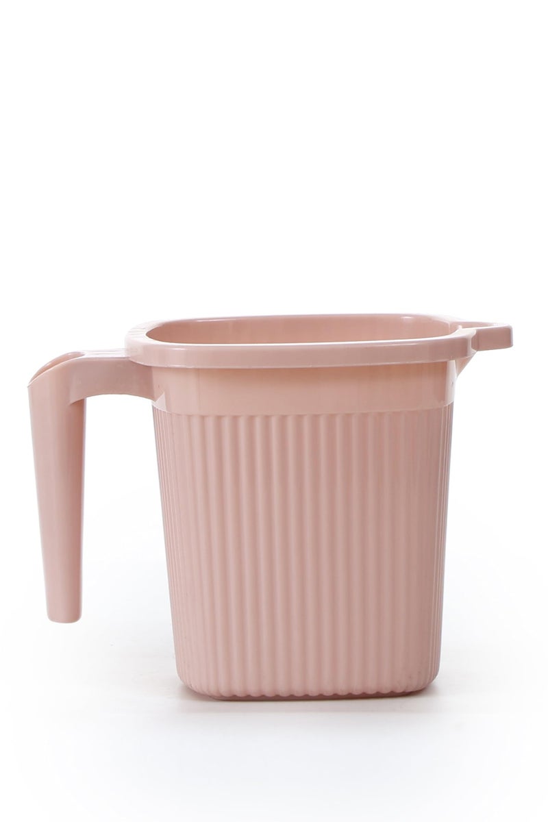GALOOF Strong Bucket with Mug Bathroom Set of 2 for Kitchen & Bathroom | Solid Color Striped Pattern Balti with Mug (Ivory, 25 Liter Bucket + 1.5 Liter Mug) - Image 4
