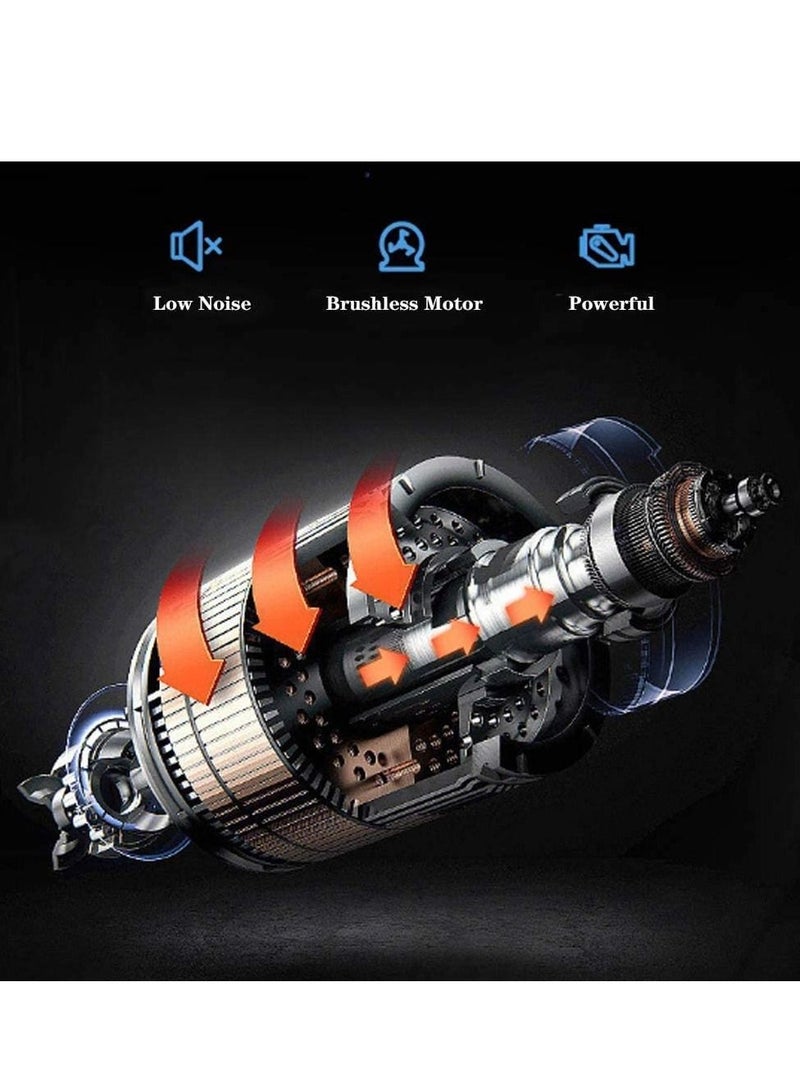 Massage Gun, Percussion Muscle Massager Deep Tissue Massage Gun for Pain Relief with 4 Massage Heads 6 Speed High-Intensity Vibration Super Quiet Cordless Handheld (SILVER) - Image 4