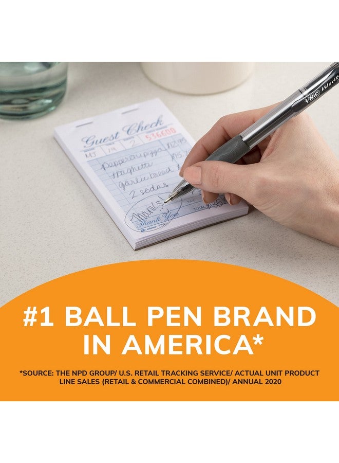 بيك أقلام حبر جاف BIC Glide Bold Black، رأس عريض (1.6 مم)، عبوة من 12 قلمًا، أقلام حبر جاف قابلة للسحب مع قبضة كاملة مريحة - Image 3