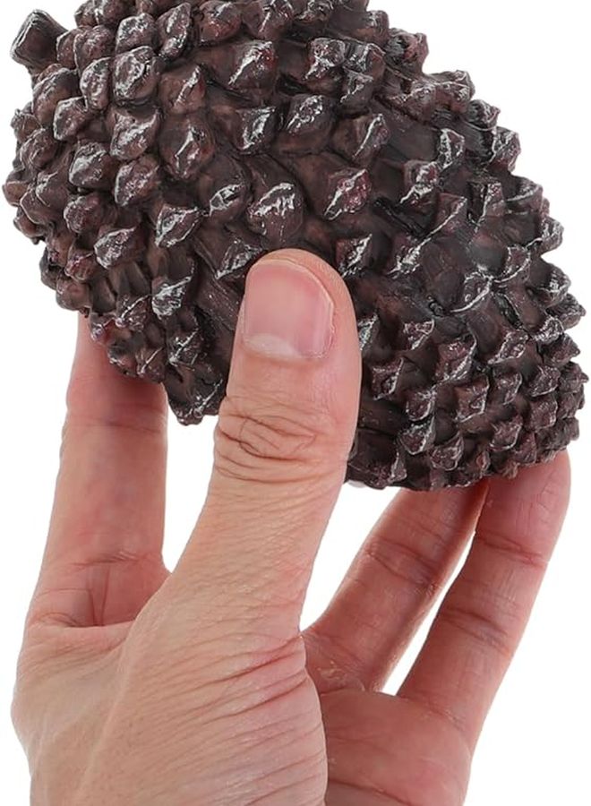 توتوريتي 2 قطعة صندوق إخفاء المفاتيح على شكل مخروط الصنوبر واقعي شكل جوزة البلوط ديكور المنزل والحديقة الخارجية - Image 4