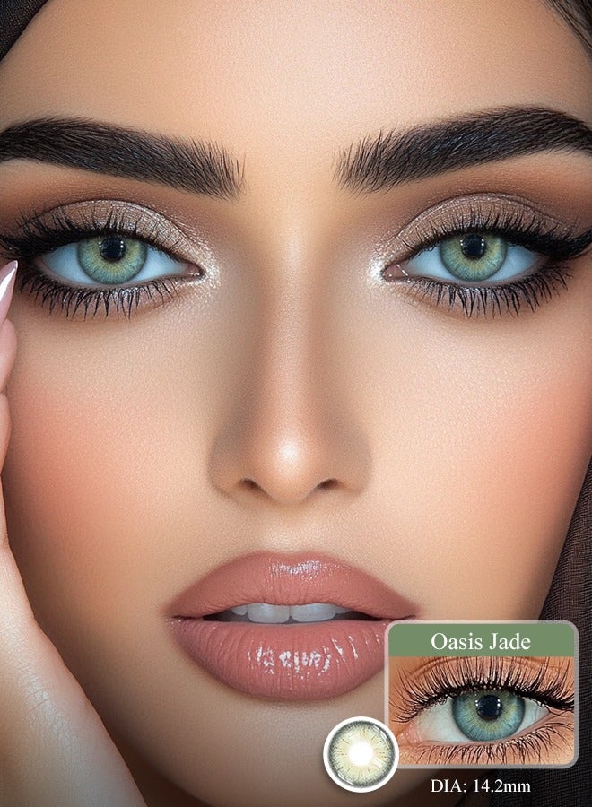 سيدة جديدة عدسات لاصقة ملونة خضراء من فريش ليدي للاستخدام السنوي - Image 1