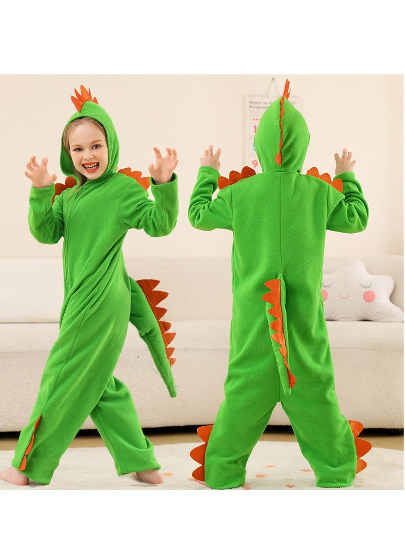 xppier Dinosaur Costume for Kids 1-7 Years – Dinosaur Jumpsuit Costume for Halloween Dress Up Cosplay Fancy Dress Party – Animal Costumes for Kids – Dinosaur Costume Toddler, 8-10 Years  - Image 2