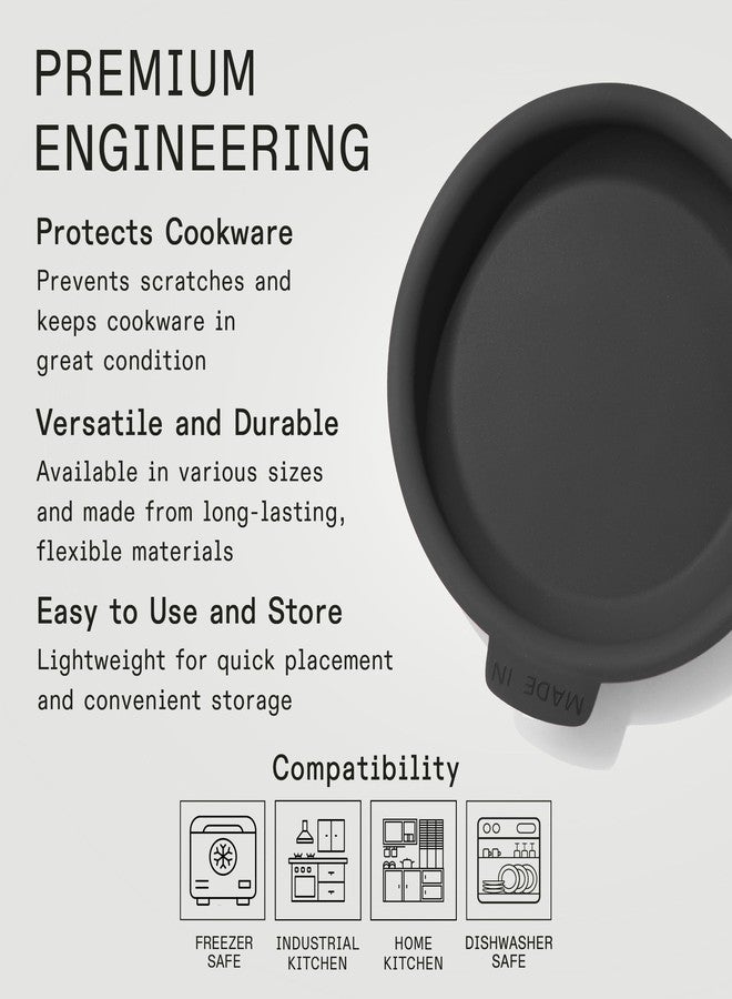 Madein Made In Cookware | 12" Frying Pan Protector | Molded Silicone | Dishwasher Safe | Graphite - Image 3
