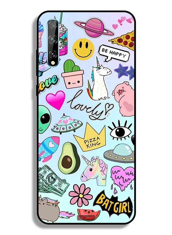 Tolwak Huawei Y8p Protective Case Cover Lovely Stickers - Image 2