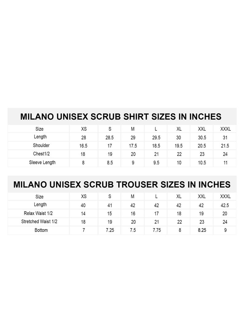 SPACEDOUT MEDICAL SCRUB SET/ MILANO STYLE UNISEX V NECK CARGO TROUSER  - Image 5