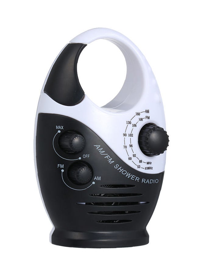 NIBEMINENT Waterproof Shower Radio V6490 Black/White  - Image 1