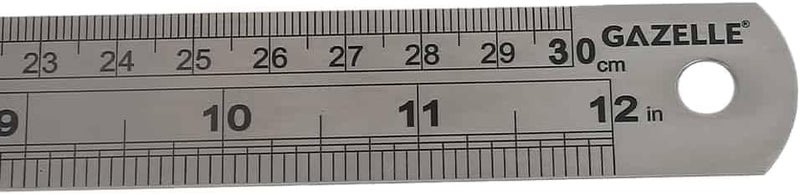 Gazelle 12 Inch Stainless Steel Ruler - Image 3