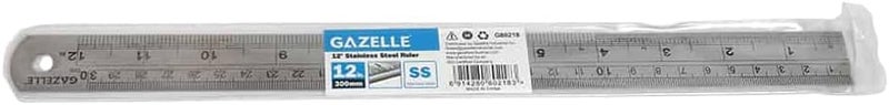 Gazelle 12 Inch Stainless Steel Ruler - Image 2