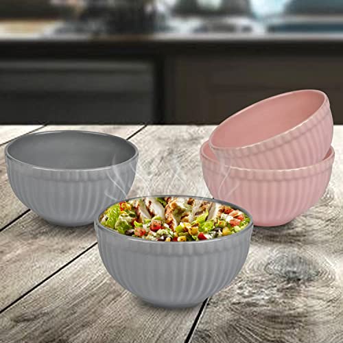 URBAN CHEF Ceramic Bowl | 500 ml | Kitchen Accessories Items for Home, Serving Bowl,Bowl Set for Gift, Microwave Safe Bowl Set, Ice Cream Bowl, Prism Ceramic Handcrafted (Set of 4 - Colour May Vary) - Image 1
