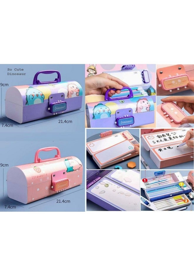 PARTEET Pencil Box with Code Lock Pen Case Large Capacity Multi-Layer Multi-Function Storage Bag Secret Compartment Pencil Box (Assorted) - Image 3