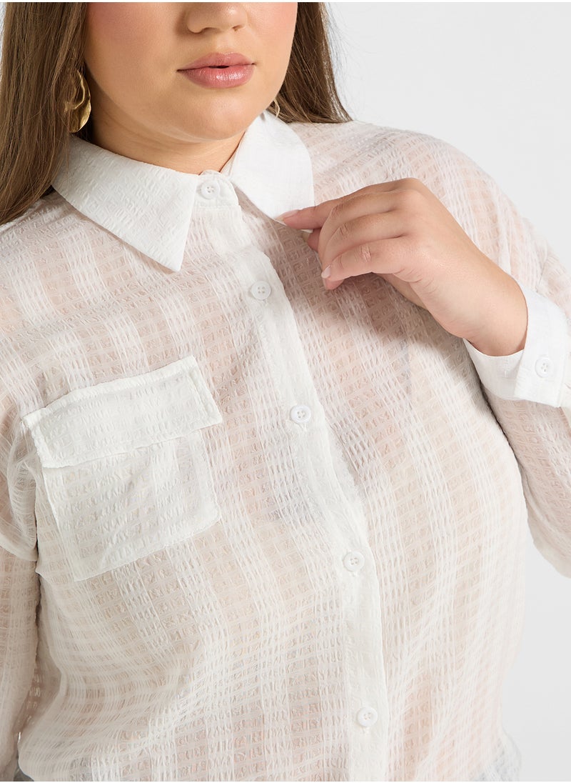 Ella Plus Button Down Shirt  - Image 3