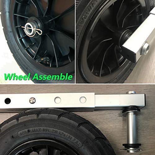 Seamax Deluxe 4x4 Boat Launching Dolly with 14" Wheels System, Commercial Grade Quality for Inflatable Boat & Aluminum Boat - Image 3