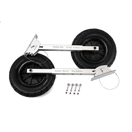 Seamax Deluxe 4x4 Boat Launching Dolly with 14" Wheels System, Commercial Grade Quality for Inflatable Boat & Aluminum Boat - Image 1