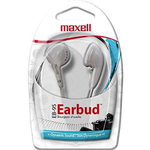 Maxell 190599 Dynamic Sound Wired Lightweight Extended Use Design Stereo Ear Bud - White (Value) - Image 2
