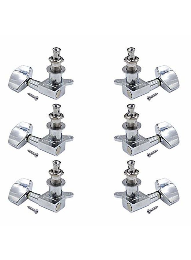 DGQ 3L3R 6 Pieces Acoustic Guitar String Tuning Pegs Machine Heads Knobs Tuning Keys Enclosed Locking Tuners for Electric or Acoustic Guitar - Image 2