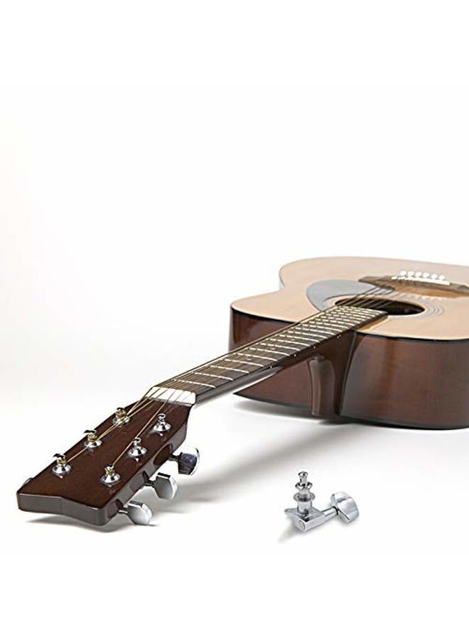 DGQ 3L3R 6 Pieces Acoustic Guitar String Tuning Pegs Machine Heads Knobs Tuning Keys Enclosed Locking Tuners for Electric or Acoustic Guitar - Image 4
