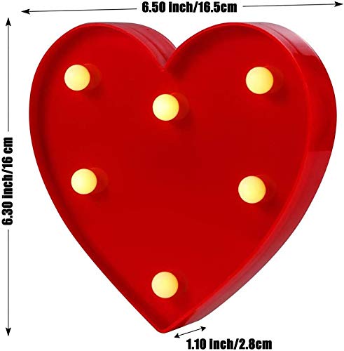 MIRADH Battery Powered LED Marquee Letter Lights, Warm White, I Love U Shapes (IU) - Image 4