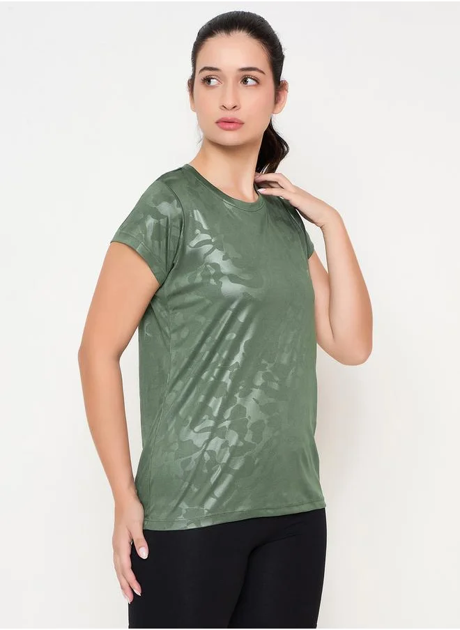 Clovia Camouflage Print Short Sleeve Comfort Fit T-Shirt by Styli