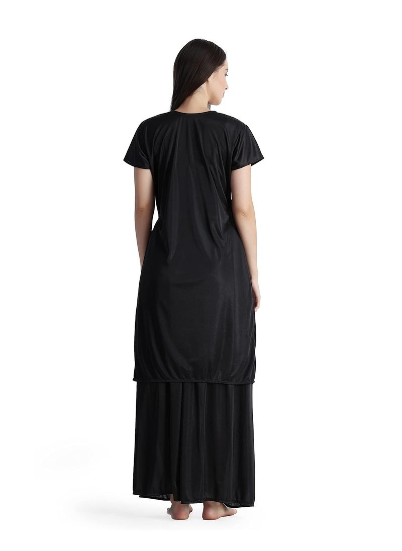 Accessorize Kingdom - Women's Satin  Silky Summer Loungewear Night suit - Image 1
