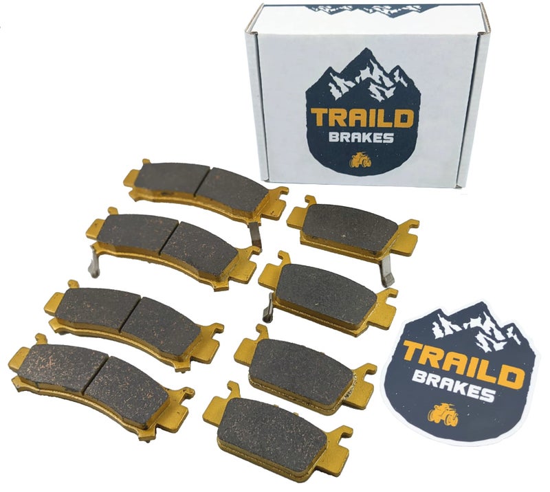 Traild Ceramic Brake Pad Set for Honda Talon 1000 1000R 1000X 1000X4 1000R4 2019 2020 2021 2022 2023 2024 Front Rear