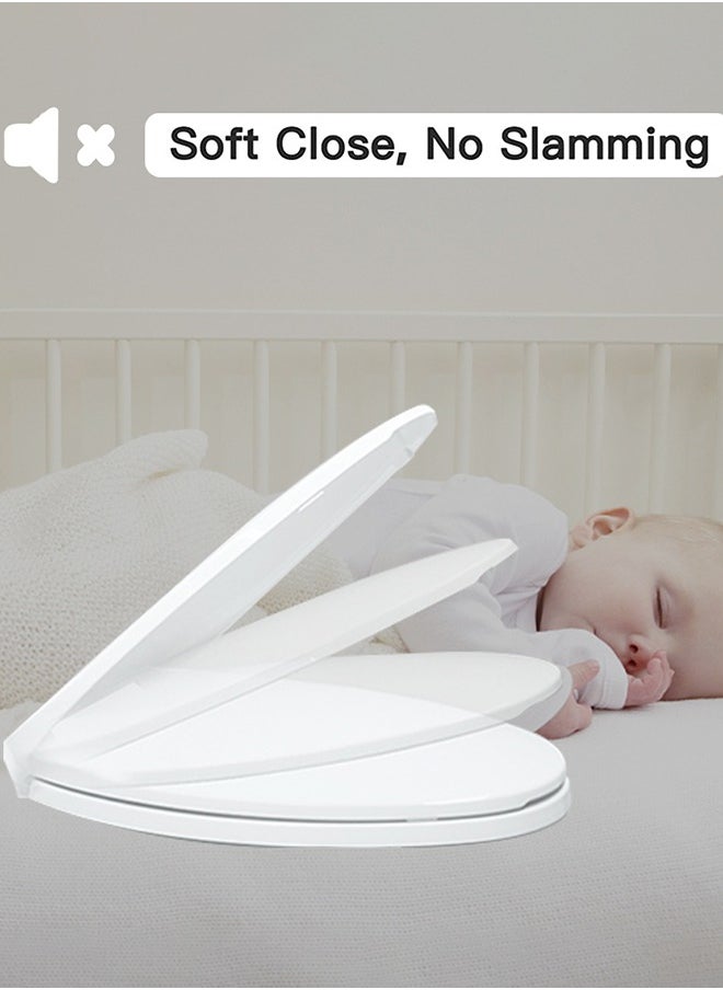 Garlo O Round Toilet Seat with Grip Tight Bumpers, Release, Quick Attach Hardware, White  - Image 3