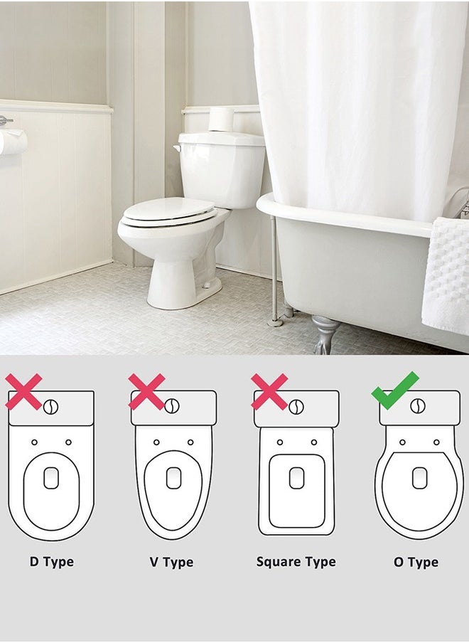 Garlo O Round Toilet Seat with Grip Tight Bumpers, Release, Quick Attach Hardware, White  - Image 4