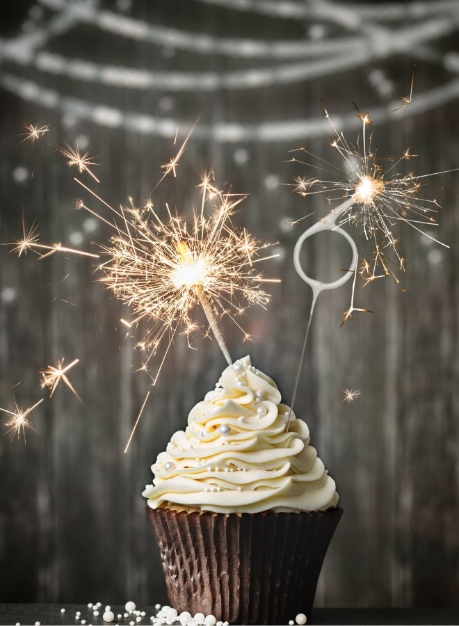 Wondercandle Silver Sparkler Candle - Number 6 - Image 1