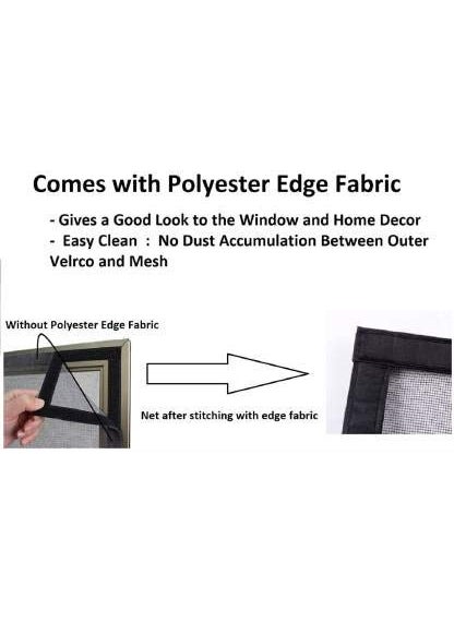 DM DASII MAT - DM Dasii Fiberglass Mosquito Net for Windows Doors Easy DIY Install Durable Insect Screen PreStitched with Fastener Tape AntiMosquito Mesh 4 5 ft Grey - Image 1