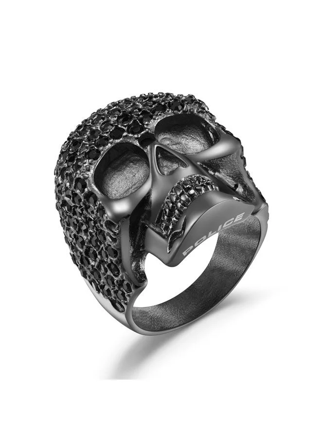 Eager Black Stainless Steel Signet Ring for Men, 66