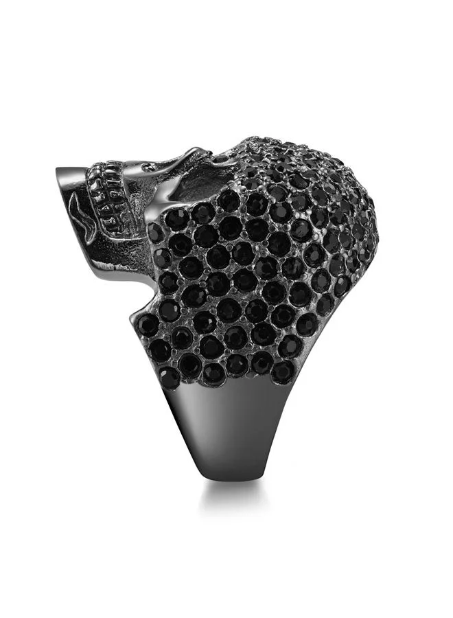 Police Eager Black Stainless Steel Signet Ring for Men, 66