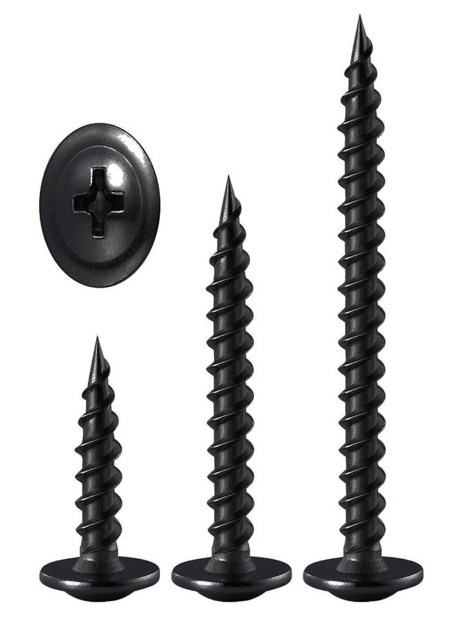 Wensilon (250 pcs)#8×1" Black Truss Head Wood Screws Quick Metal Self Tapping Zinc Oxide - Image 5