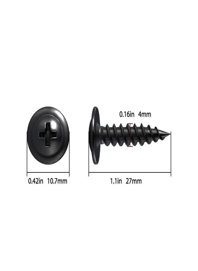 Wensilon (250 pcs)#8×1" Black Truss Head Wood Screws Quick Metal Self Tapping Zinc Oxide - Image 2