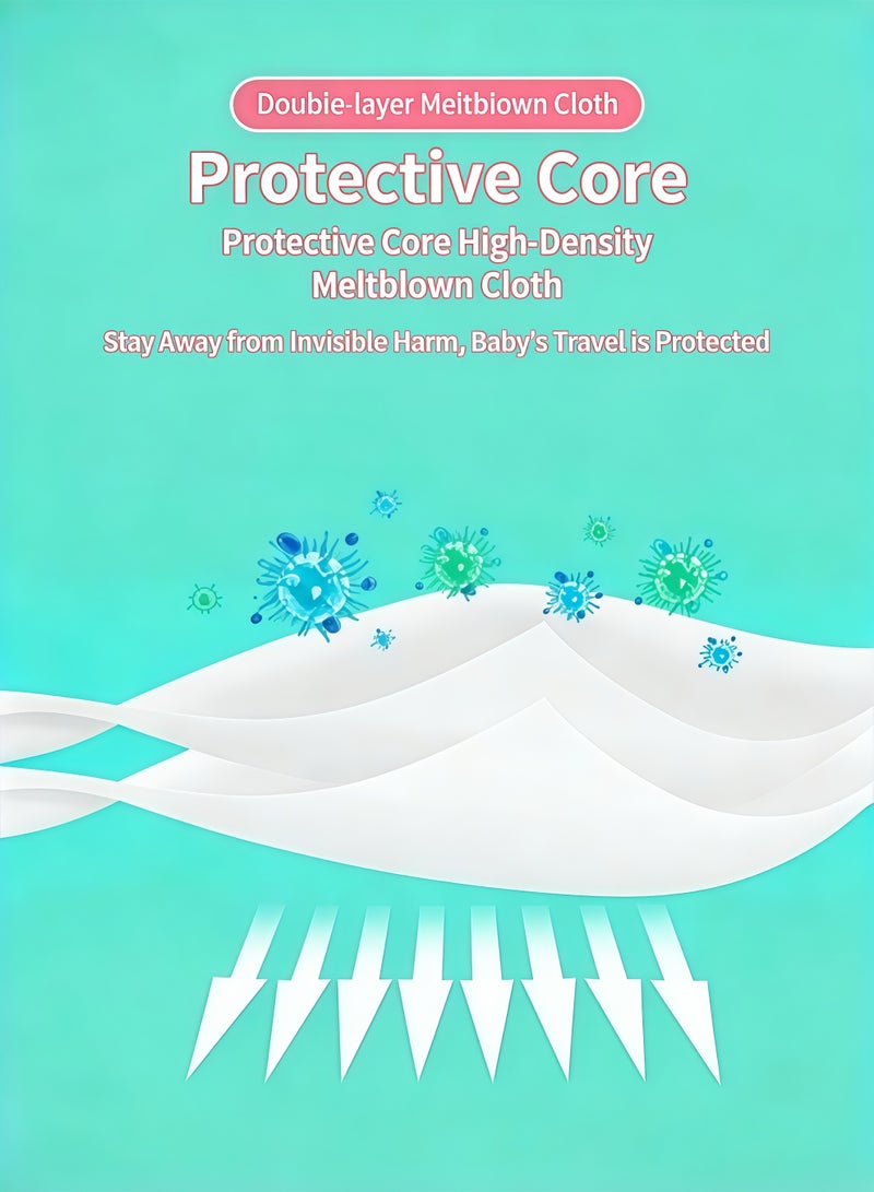 مجموعة من 20 كمامة KN95 بيضاء للأولاد مع صمام تنفس - Image 4