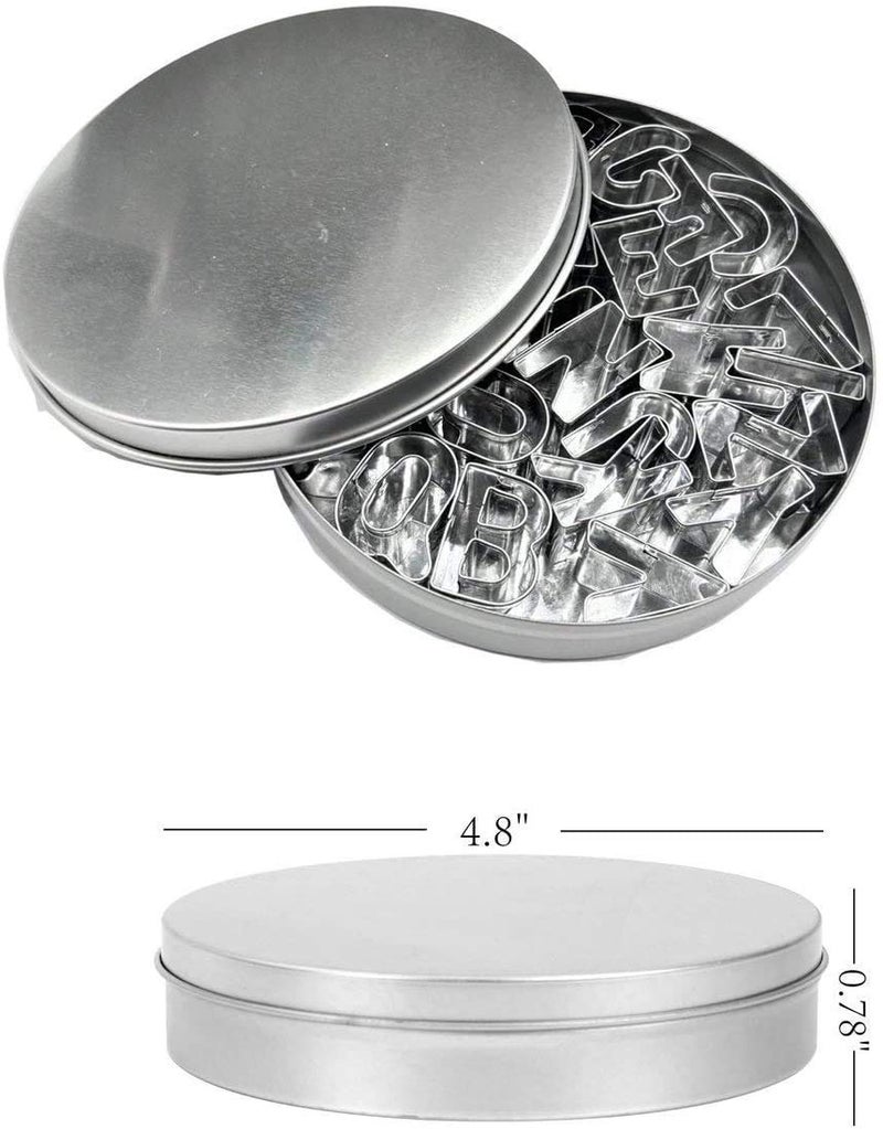 HARI - Cookie Cutter Set 26 Pcs Stainless Steel Alphabet Letters Biscuit Cookie Cutters Mini A-Z Shaped Cookie Molds - Image 3